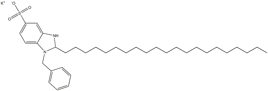 1-Benzyl-2,3-dihydro-2-henicosyl-1H-benzimidazole-5-sulfonic acid potassium salt Struktur