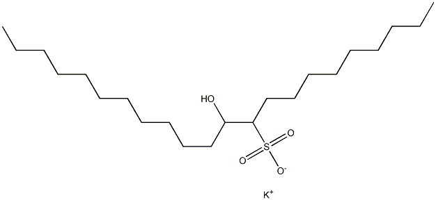 11-Hydroxydocosane-10-sulfonic acid potassium salt Struktur