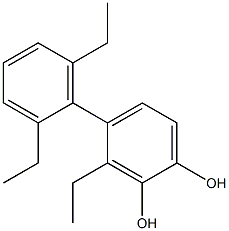 3-Ethyl-4-(2,6-diethylphenyl)benzene-1,2-diol Struktur