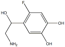 4-(1-Hydroxy-2-aminoethyl)-5-fluoropyrocatechol Struktur