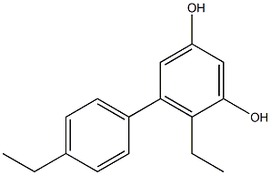 5-(4-Ethylphenyl)-4-ethylbenzene-1,3-diol Struktur