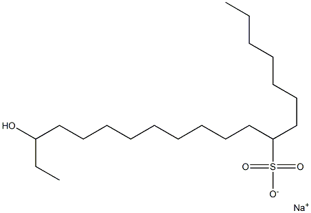 18-Hydroxyicosane-8-sulfonic acid sodium salt Struktur