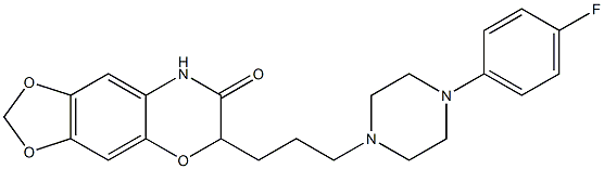 2-[3-[4-(4-Fluorophenyl)piperazin-1-yl]propyl]-6,7-methylenedioxy-2H-1,4-benzoxazin-3(4H)-one Struktur