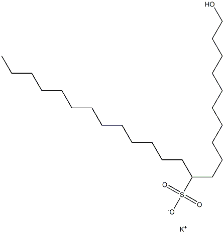 1-Hydroxytetracosane-11-sulfonic acid potassium salt Struktur