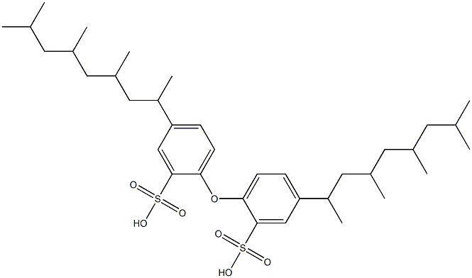 2,2'-Oxybis[5-(1,3,5,7-tetramethyloctyl)benzenesulfonic acid] Struktur