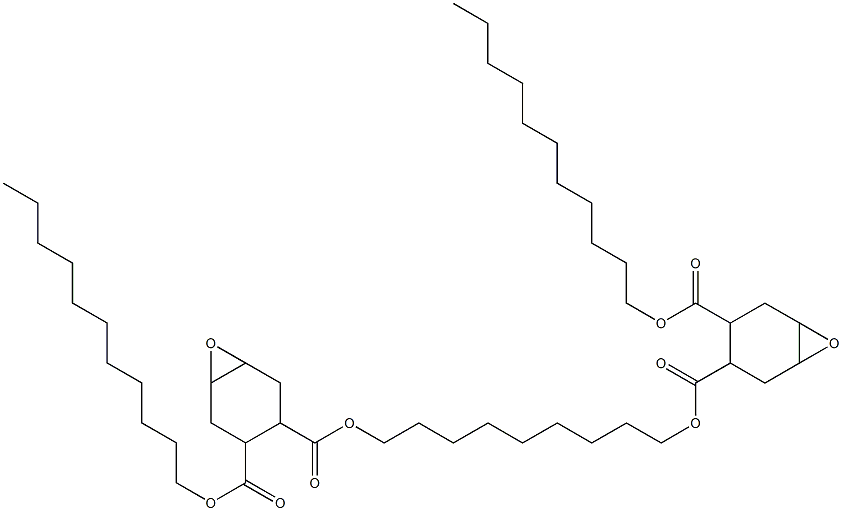 Bis[2-(undecyloxycarbonyl)-4,5-epoxy-1-cyclohexanecarboxylic acid]1,9-nonanediyl ester Struktur