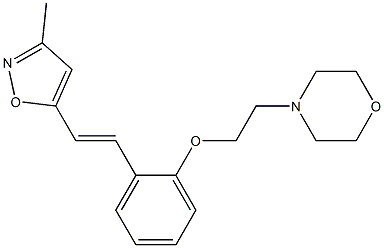 3-Methyl-5-[2-[2-(2-morpholinoethoxy)phenyl]ethenyl]isoxazole Struktur