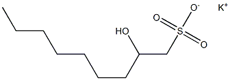 2-Hydroxynonane-1-sulfonic acid potassium salt Struktur