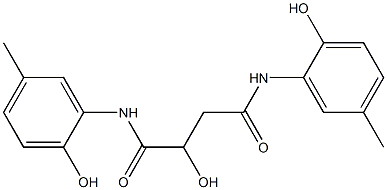 2-Hydroxy-N,N'-bis(2-hydroxy-5-methylphenyl)butanediamide Struktur