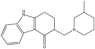 2,3-Dihydro-3-[(3-methylpiperidino)methyl]-9H-carbazol-4(1H)-one Struktur