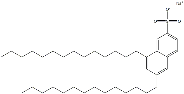 6,8-Ditetradecyl-2-naphthalenesulfonic acid sodium salt Struktur