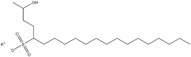 2-Hydroxyicosane-5-sulfonic acid potassium salt Struktur