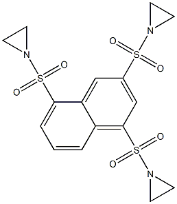 1,1',1''-[1,3,5-Naphthalenetriyltri(sulfonyl)]trisaziridine Struktur