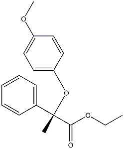 [S,(+)]-2-(p-Methoxyphenoxy)-2-phenylpropionic acid ethyl ester Struktur