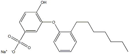 6-Hydroxy-2'-heptyl[oxybisbenzene]-3-sulfonic acid sodium salt Struktur