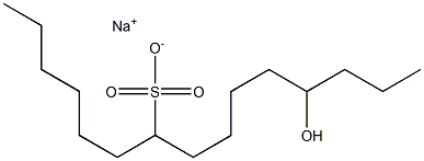 12-Hydroxypentadecane-7-sulfonic acid sodium salt Struktur