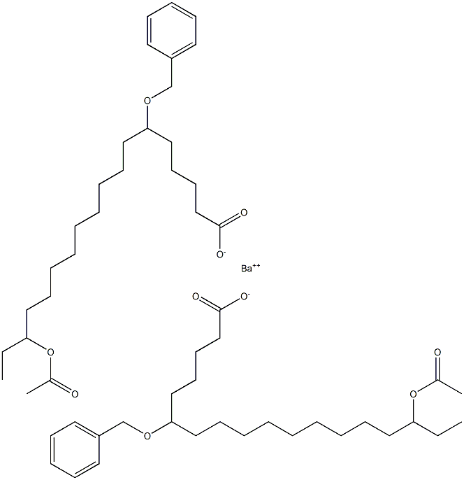 Bis(6-benzyloxy-16-acetyloxystearic acid)barium salt Struktur