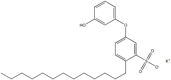 3'-Hydroxy-4-tridecyl[oxybisbenzene]-3-sulfonic acid potassium salt Struktur