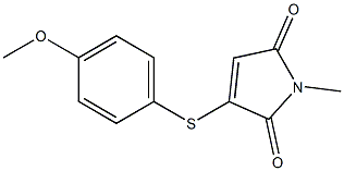 2-(4-Methoxyphenylthio)-N-methylmaleimide Struktur