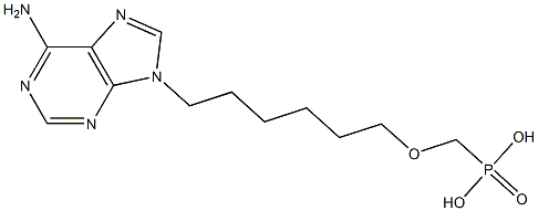 [6-(6-Amino-9H-purin-9-yl)hexyloxy]methylphosphonic acid Struktur