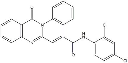 N-(2,4-Dichlorophenyl)-12-oxo-12H-quino[2,1-b]quinazoline-5-carboxamide Struktur