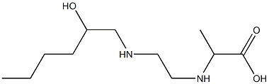 2-[N-[2-[N-(2-Hydroxyhexyl)amino]ethyl]amino]propionic acid Struktur