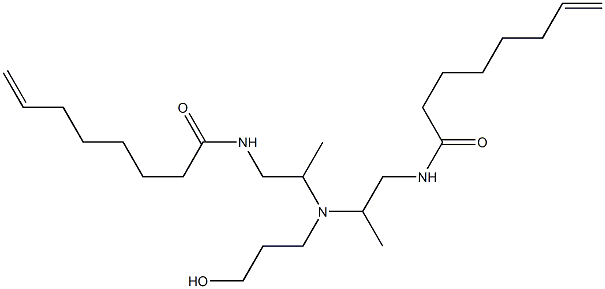 N,N'-[3-Hydroxypropyliminobis(2-methyl-2,1-ethanediyl)]bis(7-octenamide) Struktur