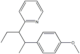 2-(4-Methoxyphenyl)-3-(2-pyridyl)pentane Struktur