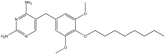 2,4-Diamino-5-[3,5-dimethoxy-4-octyloxybenzyl]pyrimidine Struktur