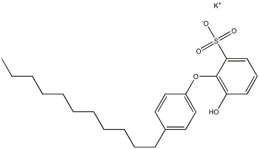 6-Hydroxy-4'-undecyl[oxybisbenzene]-2-sulfonic acid potassium salt Struktur