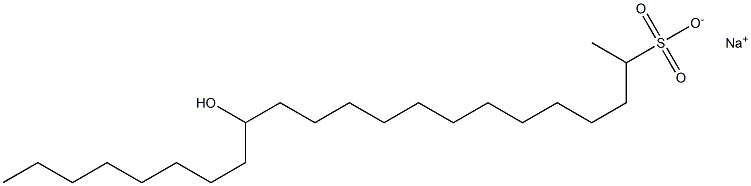 14-Hydroxydocosane-2-sulfonic acid sodium salt Struktur