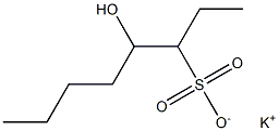 4-Hydroxyoctane-3-sulfonic acid potassium salt Struktur