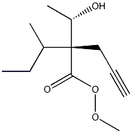 (2R,3S)-3-Hydroxy-2-(2-propynyl)butyric acid 2-butoxyethyl ester Struktur