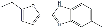 5-Methyl-2-(5-ethylfuran-2-yl)-1H-benzimidazole Struktur