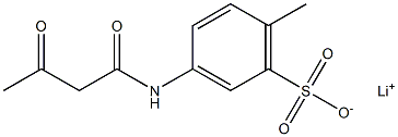 3-(Acetoacetylamino)-6-methylbenzenesulfonic acid lithium salt Struktur