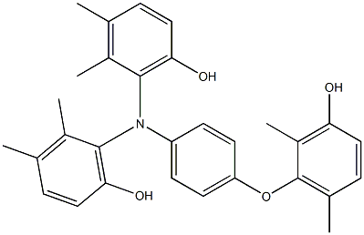 N,N-Bis(6-hydroxy-2,3-dimethylphenyl)-4-(3-hydroxy-2,6-dimethylphenoxy)benzenamine Struktur