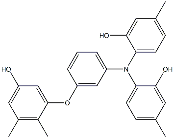 N,N-Bis(2-hydroxy-4-methylphenyl)-3-(5-hydroxy-2,3-dimethylphenoxy)benzenamine Struktur