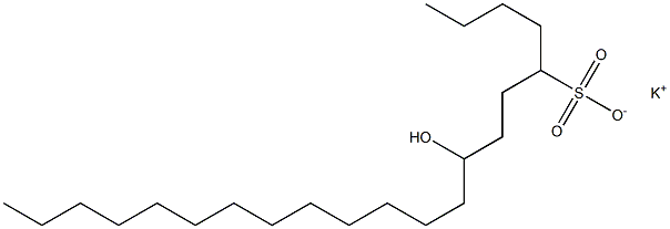 8-Hydroxyhenicosane-5-sulfonic acid potassium salt Struktur