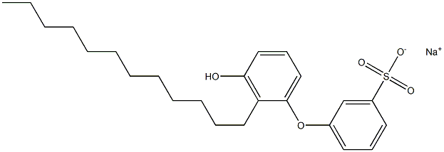 3'-Hydroxy-2'-dodecyl[oxybisbenzene]-3-sulfonic acid sodium salt Struktur