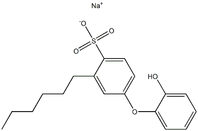 2'-Hydroxy-3-hexyl[oxybisbenzene]-4-sulfonic acid sodium salt Struktur