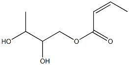 (Z)-2-Butenoic acid 2,3-dihydroxybutyl ester Struktur