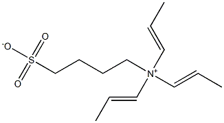 N,N,N-Tri(1-propenyl)-4-sulfonato-1-butanaminium Struktur