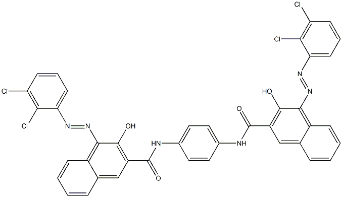 N,N'-(1,4-Phenylene)bis[4-[(2,3-dichlorophenyl)azo]-3-hydroxy-2-naphthalenecarboxamide] Struktur