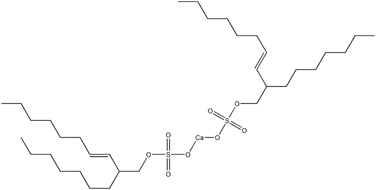 Bis(2-heptyl-3-decenyloxysulfonyloxy)calcium Struktur