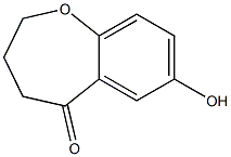 7-Hydroxy-3,4-dihydro-1-benzoxepin-5(2H)-one Struktur