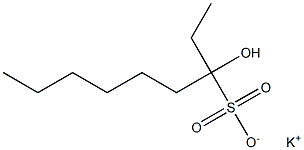 3-Hydroxynonane-3-sulfonic acid potassium salt Struktur