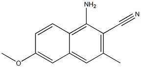 1-Amino-3-methyl-6-methoxy-2-naphthalenecarbonitrile Struktur