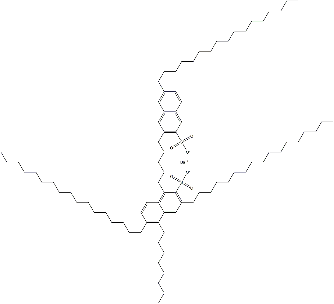 Bis(3,6-diheptadecyl-2-naphthalenesulfonic acid)barium salt Struktur