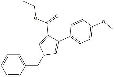 1-Benzyl-4-(4-methoxyphenyl)-1H-pyrrole-3-carboxylic acid ethyl ester Struktur