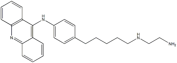 9-[4-[5-(2-Aminoethylamino)pentyl]phenylamino]acridine Struktur